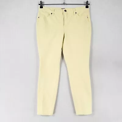 Miracle Body Jeans Womens Sz 6 Faith Ankle Jean Yellow Cotton Stretch Mid Rise • $14.43