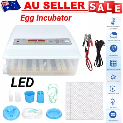 56 Eggs Incubator Automatic Digital Led Hatch Turning Chicken Eggs Poultry AU • $75.98