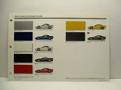 $8.99 • Buy 2003  Chevy Corvette  Dealer Color  Brochure Parts Gas Sign Race Vintage Engine