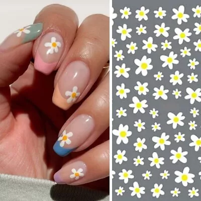 Nail Art Stickers Transfers Decals Spring Summer Daisy Daisies Flowers (ME91) • £2.45