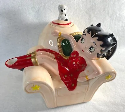 Vintage BETTY BOOP W/Pudgy Ceramic Teapot Vandor Pelzman Designs (1995) • $32