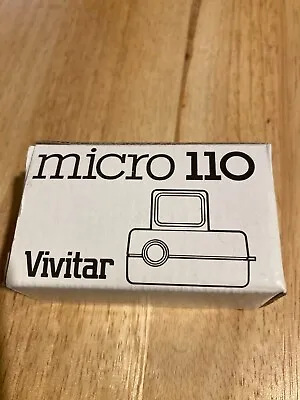 Vintage Vivitar Micro 110 Pocket Spy Camera Black Original Packaging 061900 • $8.28