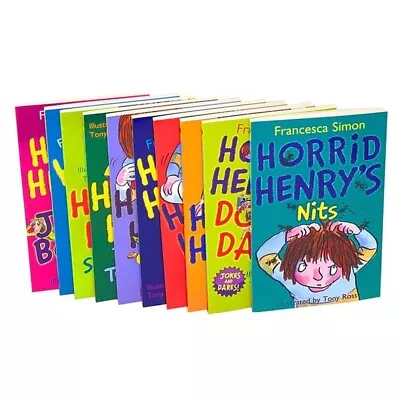 Horrid Henry's Cheeky Collection 10 Books Set By Francesca Simon Haunted House • £15.99