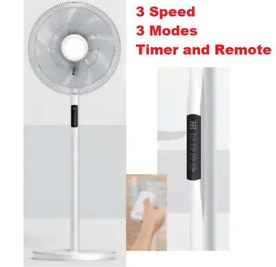 £39.99 • Buy 16  ELECTRIC OSCILLATING PEDESTAL AIR COOLING FAN WITH REMOTE 16 In STANDING FAN