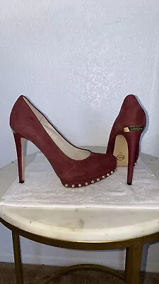 Michael Kors Ailee Pumps Size 7 Women Heels Cinnabar/burgundy • $99