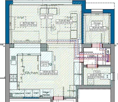 Underfloor Heating Water Pipe Layout Design CAD Service PSW TRADESUPPLIERS • £14.99