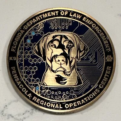FL Department Of Law-Enforcement Electronic Detection K9 Police Challenge Coin • $18