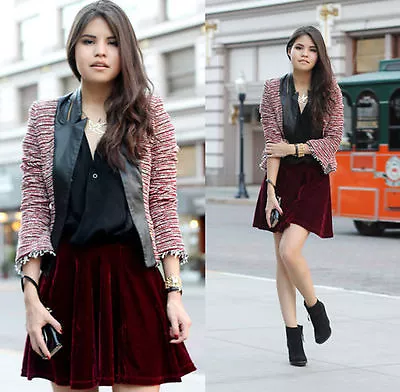 $79.29 • Buy Zara Rare Red Combined Boucle Blazer Jacket With Faux Fur Detail Size M Uk 10