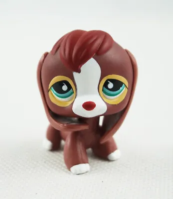 Littlest Pet Shop Brown Red Beagle Dog Green Eyes LPS #849 Gift Toys Puppy Cute • £10.99