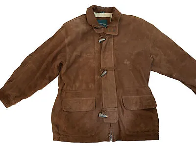 MARC NEW YORK By ANDREW MARC BROWN LEATHER COAT SIZE M • $39.87