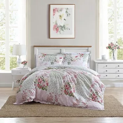 Laura Ashley Ailyn Quilt Cover Set-Rose • £92.73