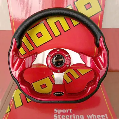 For MOMO 13  6 Bolt Sport Steering Wheel 320mm Racing Drifting Red F1 • $40.84