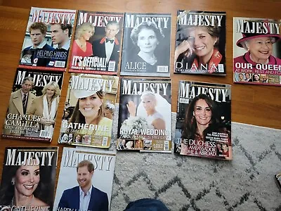 Majesty Magazine 11 Issues Lot - Queen Elizabeth II Princess Diana Ships Fast  • $26