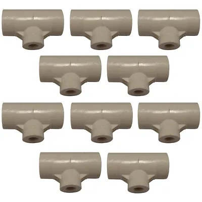 10 PVC 1/2  Tee Fittings For Hen/Poultry Drinker Waterer Cups & Nipples • $15.99