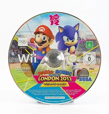 Disc Only Nintendo Wii Mario & Sonic At The London 2012 Olympic Games • $18.50