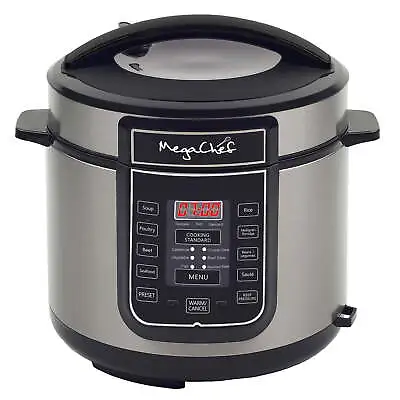6 Quart Electric Pressure Cooker With 14 Pre-Set Multi-Function Features • $84.30