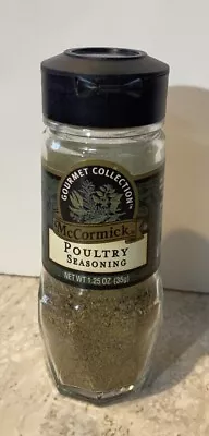 POULTRY SEASONING Vintage McCormick Spice Jar Spice Bottle Black Lid • $19.99