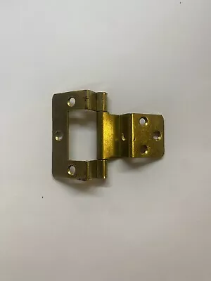 Double Cranked Flush Hinges Brass Plated Cabinet Cupboard Caravan Boat Door • £4.99