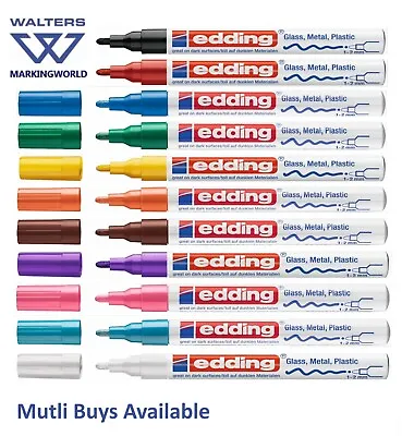 Edding 751 Fine Paint Marker Pens | 1-2mm Bullet Tip | All Colours & Metallics • £5.15