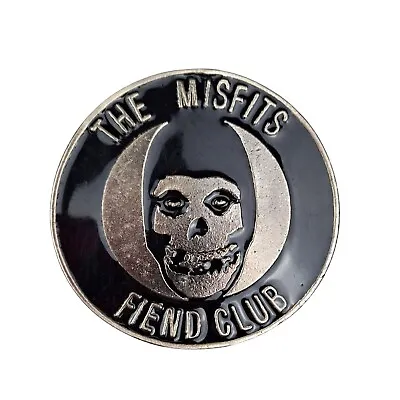 Vintage Misfits Fiend Club Metal Belt Buckle Music Punk Rock Skull Danzig Round • $99.99