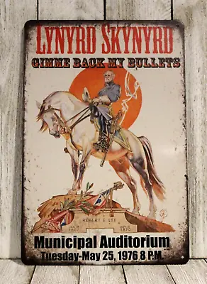 Lynyrd Skynyrd Tin Sign Live In Concert 1976 Tour Vintage Ad Metal Poster XZ • $9.57