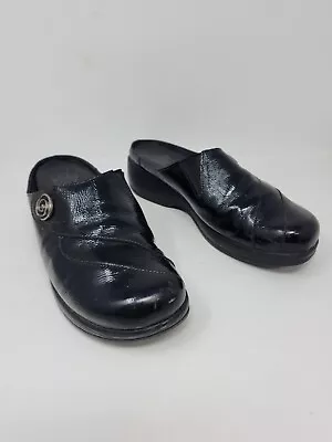 Mephisto Grace Air Relax Womens 8.5 Black Patent Leather Clogs Mule Comfort Shoe • $24.99