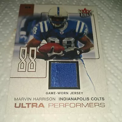 Marvin Harrison 2004 Ultra Performers Game-Worn Jersey #UP/MH Colts Syracuse • $5.25