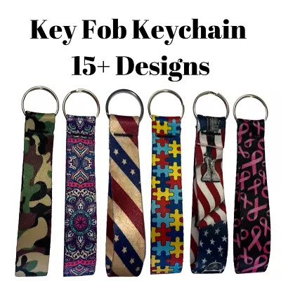 Key Fob Key Chain Fabric Wristlet Wrist Lanyard Strap • $6.95