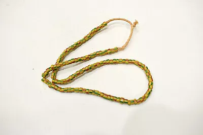 Beads African Yellow Green Stripe Chevron Beads 6-8mm  • $8.40