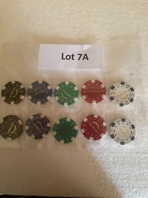 Lot Of 10  Las Vegas Casino Chips Gambling Tokens   (LOT 7A) • £9.99