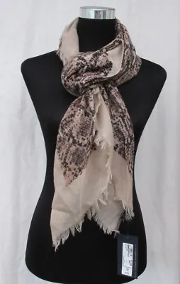  Ladies Marks And Spencer Natural And Black Mix Luxury Pure Wool Scarf • £14.50