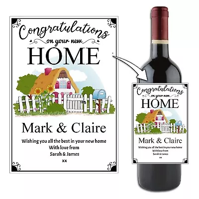 £3.25 • Buy Personalised Congratulations On Your New Home Wine Champagne Bottle Label N193