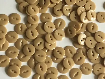 £2.50 • Buy 50 Glossy Cashmere Beige Fish Eye 14mm 2 Hole Good Quality Buttons (B161B)