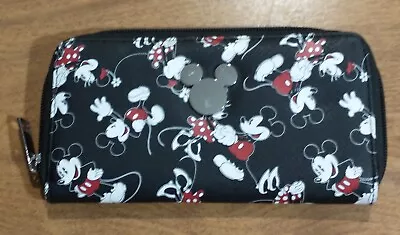 Disney Mickey & Minnie Mouse Zip Around Wallet Genuine License • $14.99