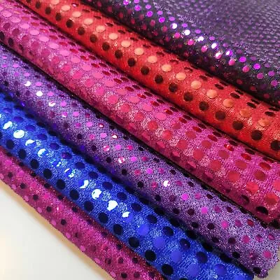 £3.49 • Buy *Sale* Sequin Jersey Shiny Sparkly Nylon Fabric Fancy Dress Metallic Costume 44 