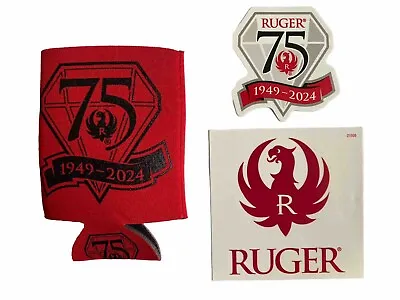 Genuine OEM Ruger 75th Anniversary Sticker Decal Red Can Koozie Phoenix Decal • $19