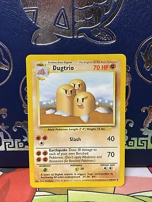 Pokémon Card TCG Dugtrio Base Set 19/102 4th Print 1999-2000 Rare WOTC NM-M • $13.99