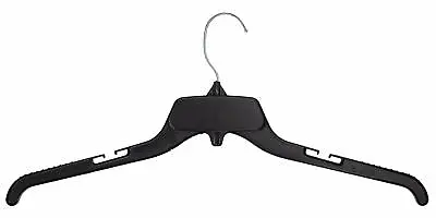 Hangon Recycled Plastic With Notches Shirt Hangers 19 Inch Black 25 Pack • $25.99