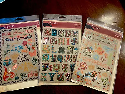 7 Gypsies Scrapbook Crafting Rub Ons Lot Of 3 Pkgs Colorful New • $12.99