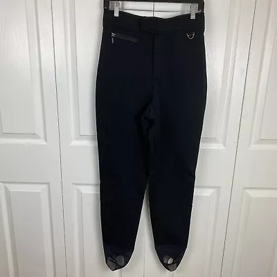 Schoeller Skifans Ski Pants Stirrup Size 8 Eddie Bauer Ebtek Black Snowboard • $34.99