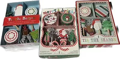 Meri Meri Christmas Cupcake Kits (Lot Of 3) • $28