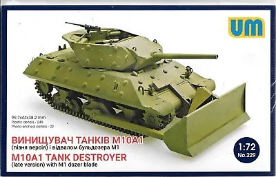 UM M-10A1 Tank Destroyer (late Version) W/ M1 Dozer Blade In 1/72 • $23.99