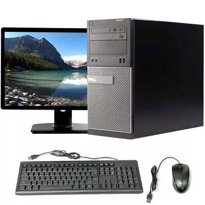 Dell I5 Desktop MT SSD 256GB 16GB RAM 22  LCD Intel Computer Windows 10 Pro WiFi • $162.73
