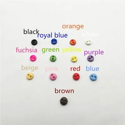 50pcs Mini Round Tiny Buttons Sewing Doll Clothes Button DIY Craft Sewing Acce • $21.25