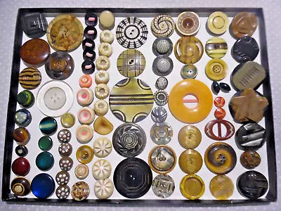 Antique Vintage Button Lot Celluloid Bakelite Bubble Wafer Art Deco 1 LB • $1.25