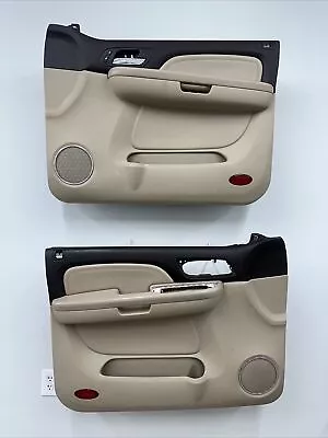 07-09 Cadillac Escalade Set Of Front Interior Power Door Panels OEM Tan Read • $299.99