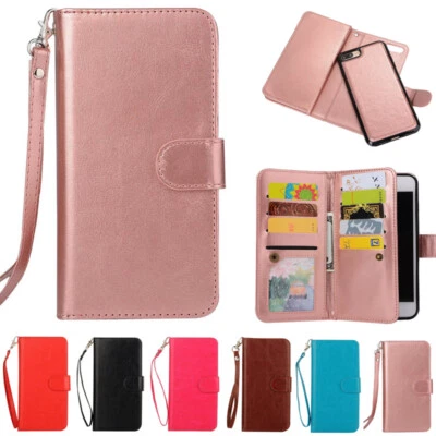 $17.89 • Buy  For IPhone 14 13 11 Pro Max XR 7 8 Removable Magnetic Leather Wallet Case Cover