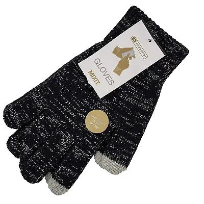 Women Gloves Mixit Touch Tech Cold Weather Black Metallic Touchscreen Compatible • $5.87