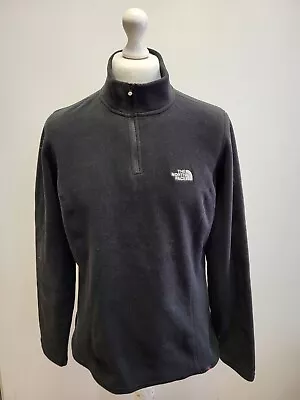 £24.99 • Buy Kk853 Womens The North Face Black 1/4 Zip Fleece Base Layer Uk Xl 14 Eu 42