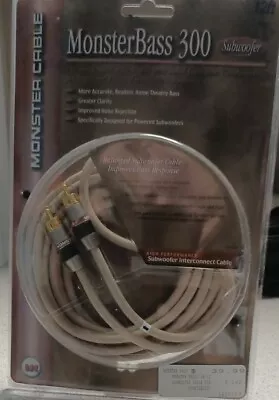 NOS Monster Cable Bass 300 Subwoofer Cable 12ft 4M Sub Interconnect Wire Sealed • $34.99